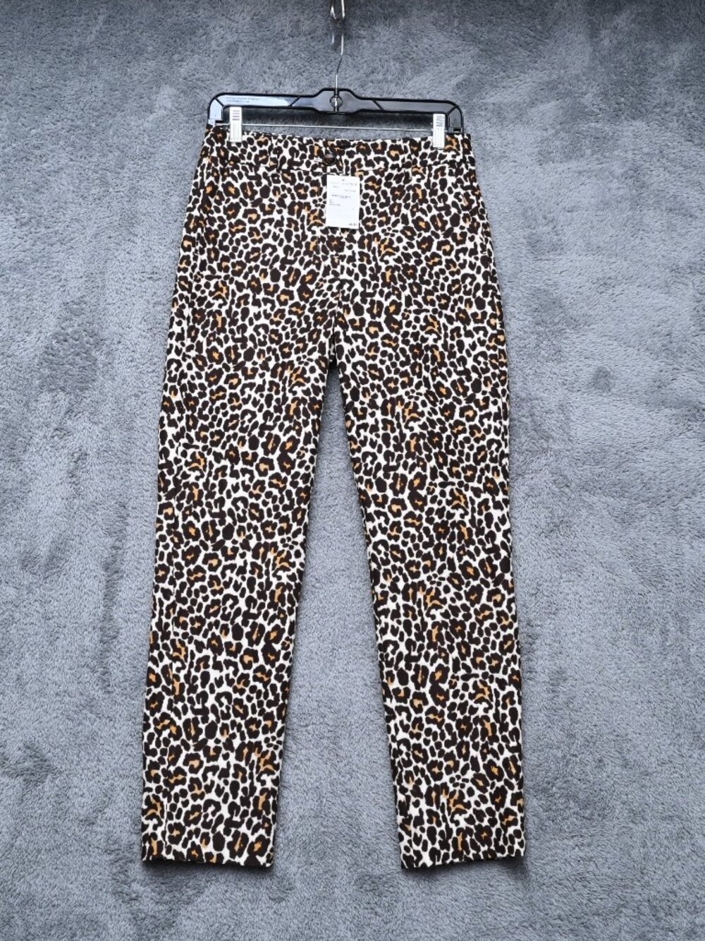 J Crew Snowcat Leopard Slim Pants Women' Size 4 NWTS